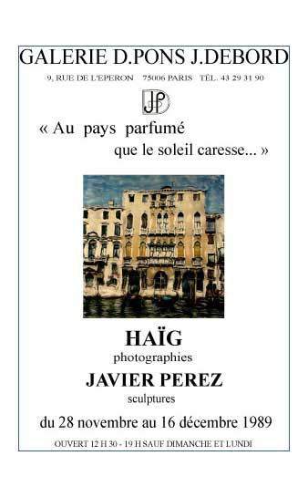 affiche exposition haig tcherkezian photographe pons debord paris 1989