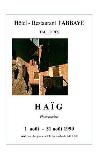 poster exposition haig abbaye talloires 1990