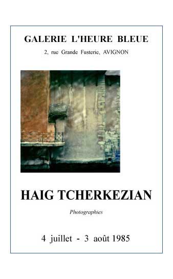 poster exposition haig photographies avignon 1985
