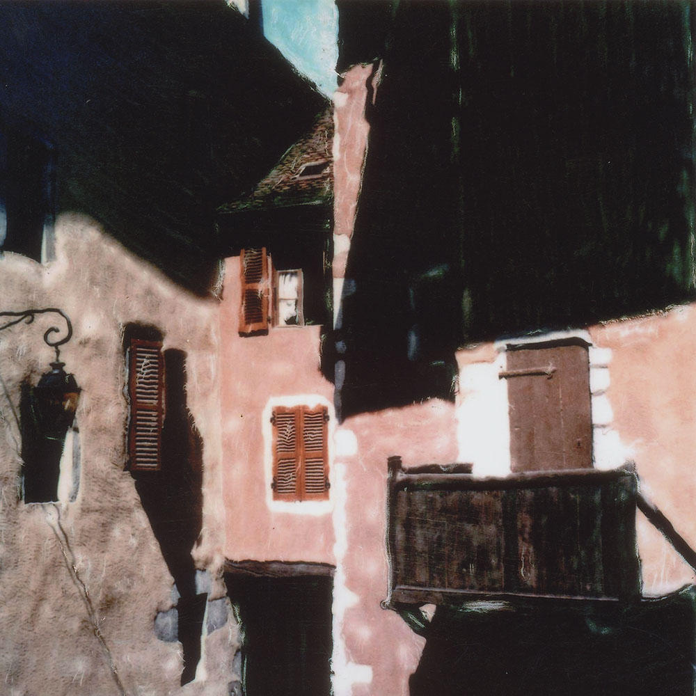 Fine art photography - Modified Polaroid of an inner courtyard in Annecy, France.