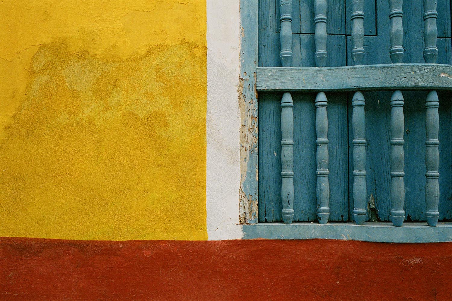 Fine art photography - Digitally altered image of a facade in Trinidad, Cuba.