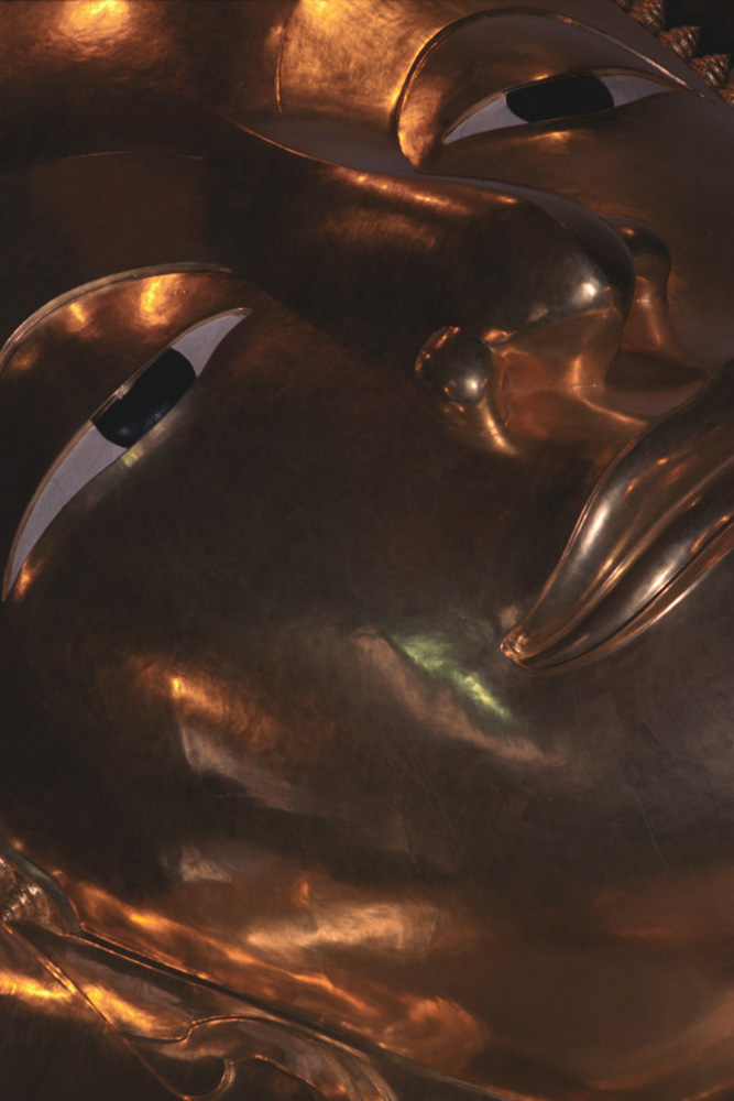 Photographie artistique - Détail du Reclining Buddha au Wat Po, Bangkok, Thaïlande.