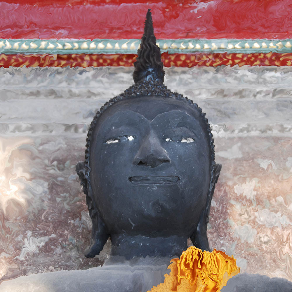 Photographie artistique - Image artistique d'un détail de Bouddha en Thaïlande.