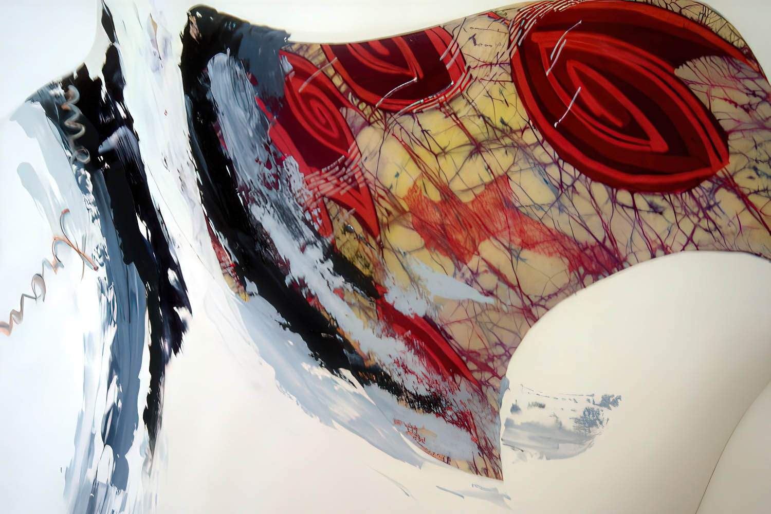 Photographe d’oeuvres d’art - Détail d'une oeuvre en plâtre et batik de Fernanda Vargas.