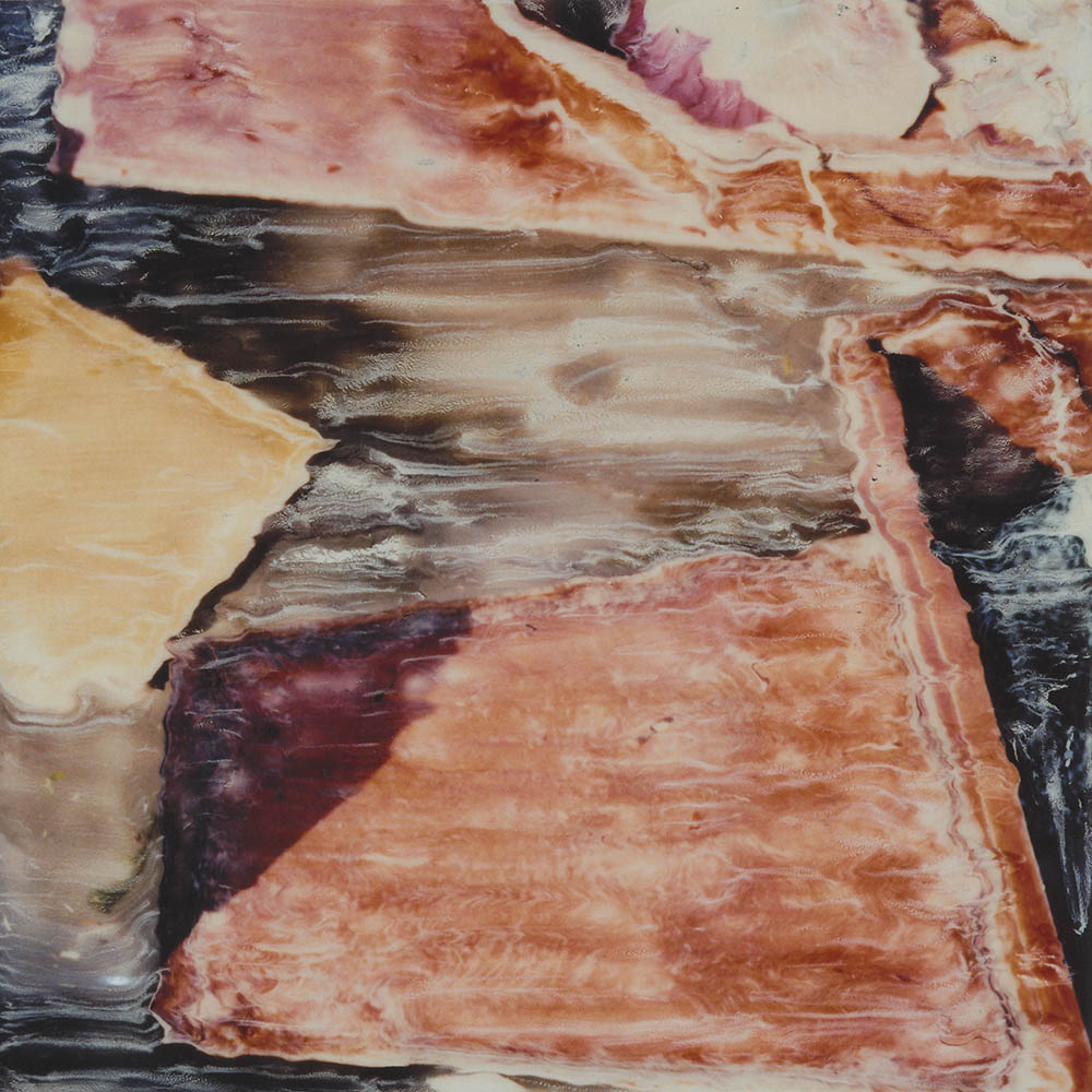 Fine art photography - Modified Polaroid of boat prows at the Floating Market in Damnoen Saduak, Thailand.